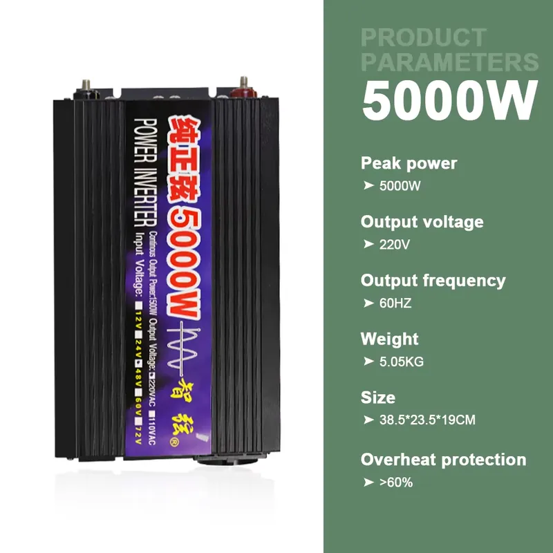 SMARAAD 5000W 12V 24V 48V DC t - Pure Sine Wave Inverter 5000W 48V 220V ulasan dan harga