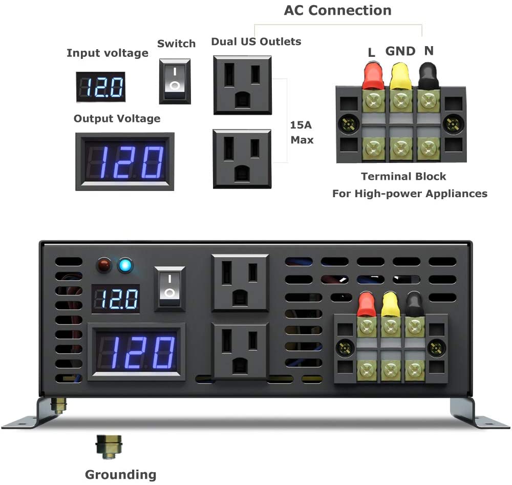 Pure Sine Wave Inverter 5000W  - Pure Sine Wave Inverter 5000W 48V 220V ulasan dan harga