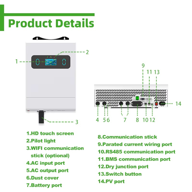 6KW 8KW 10KW 11KW Hybrid Solar - Split Phase Inverter 10Kw 110V 220V ulasan dan harga