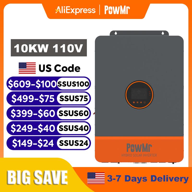 PowMr 16KW 10KW Split Phase In - Split Phase Inverter 10Kw 110V 220V ulasan dan harga