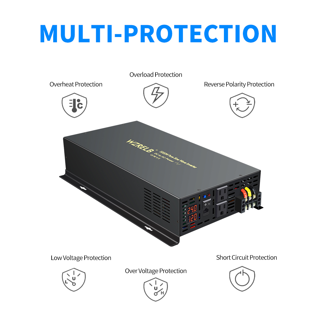 Reliable 5000W Wired Control P - Pure Sine Wave Inverter 5000W 48V 220V ulasan dan harga