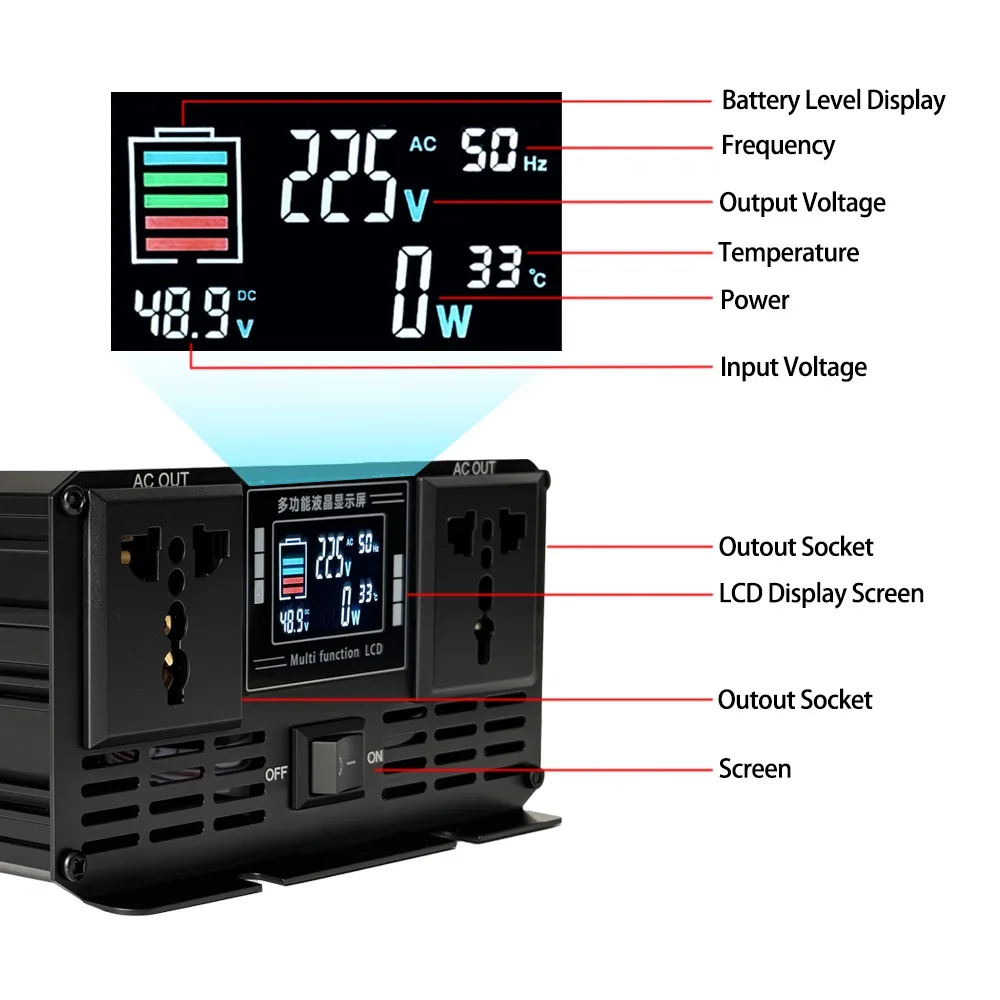 Pure Sine Wave Inverter DC 12v - Pure Sine Wave Inverter 5000W 48V 220V ulasan dan harga